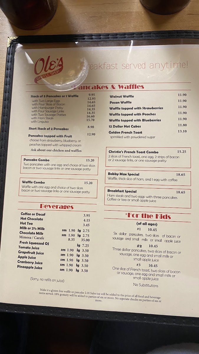 Ole's Waffle Shop Menu - Image 5